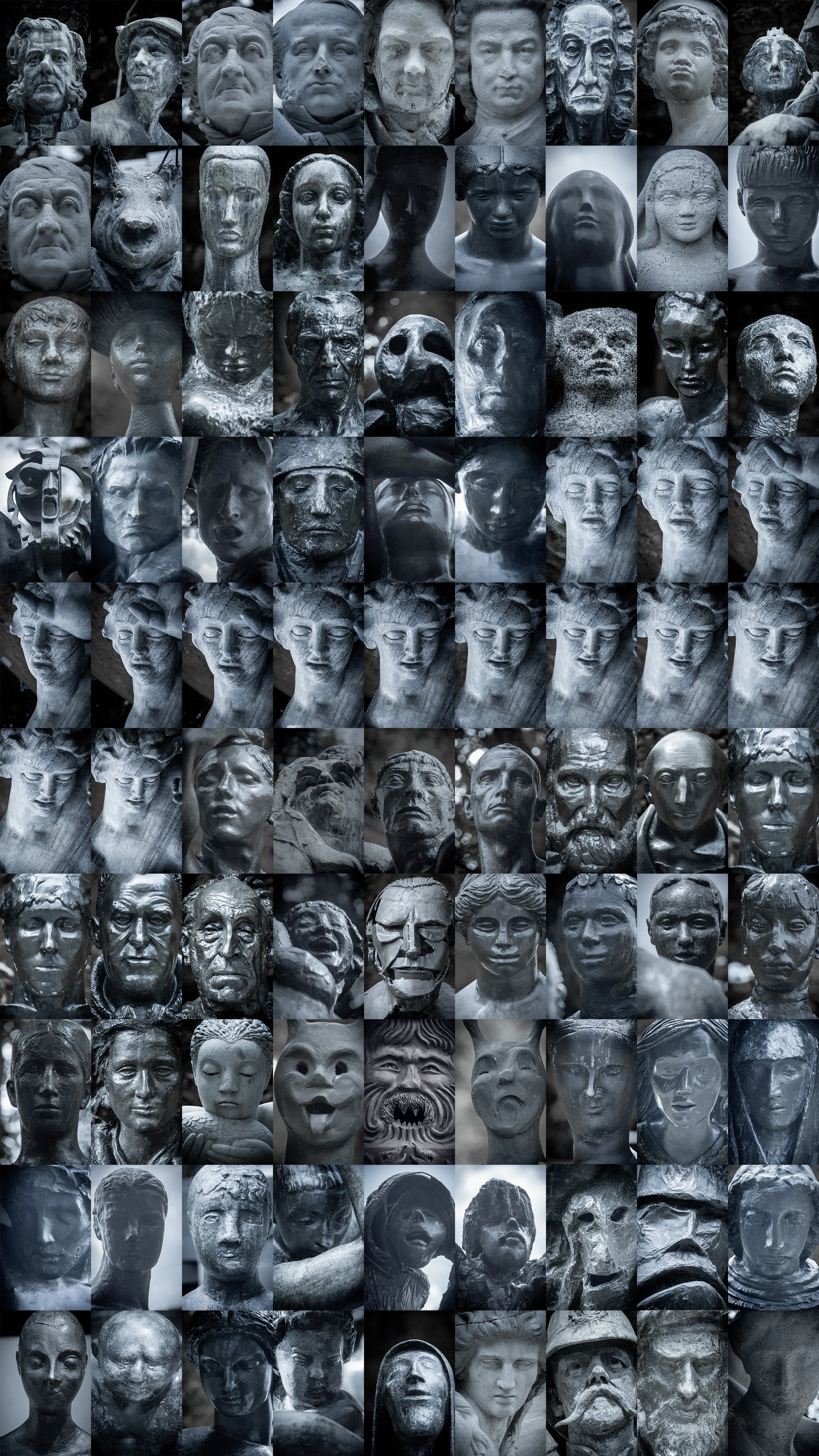 faces of middelheim antwerp collage