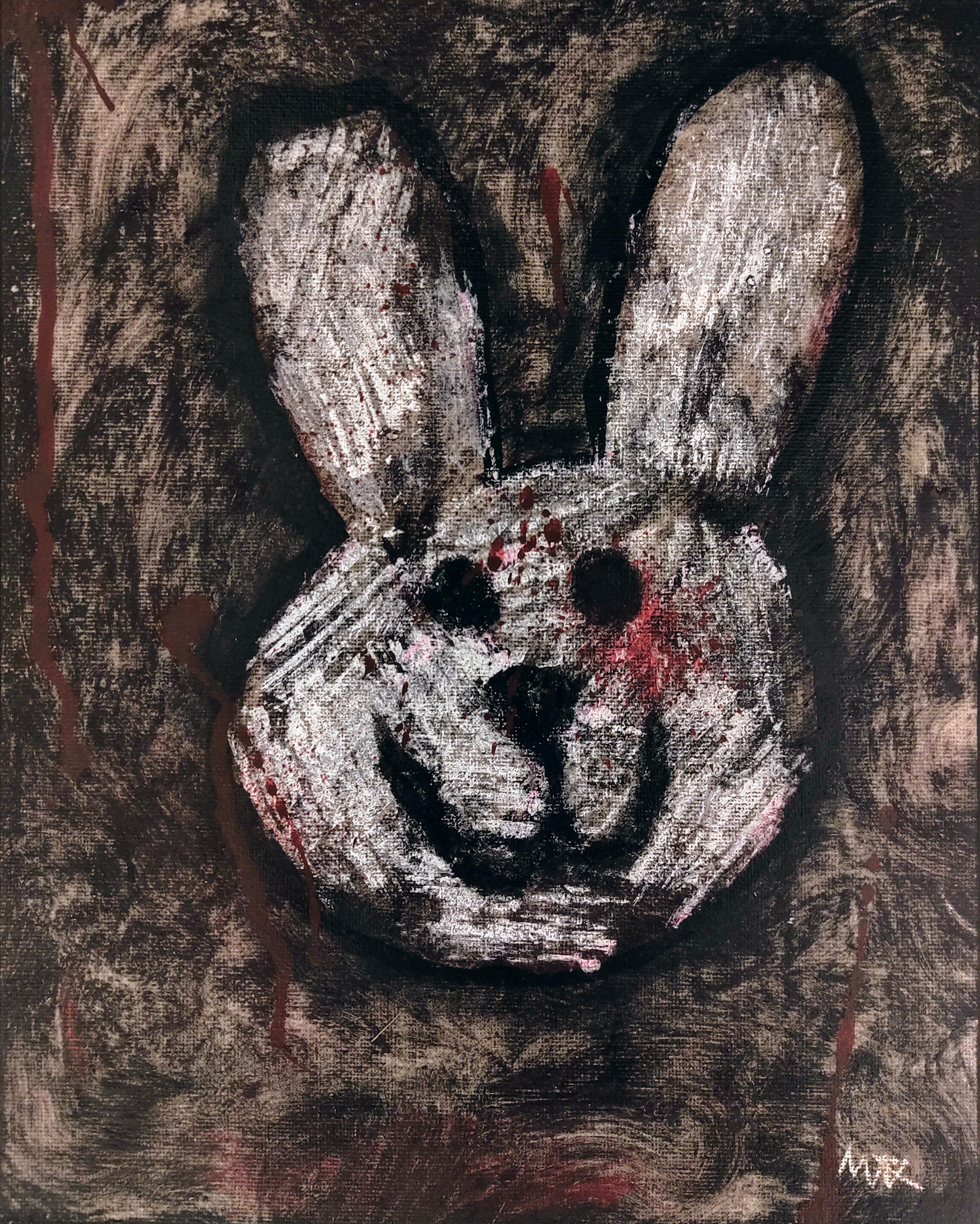 Konijn Artwork 15 - Canvas 24x30cm